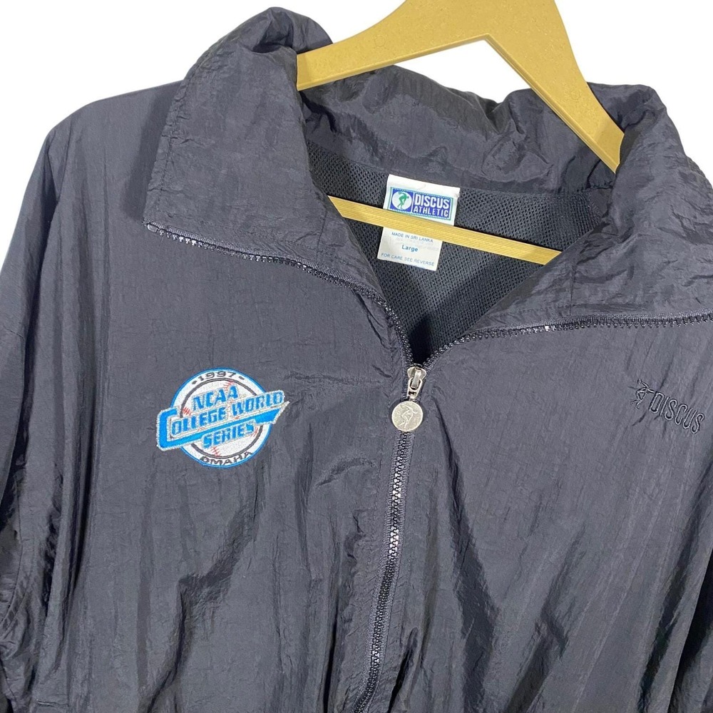 Vintage Discus 1997 College World Series CWS Baseball Omaha Windbreaker Large